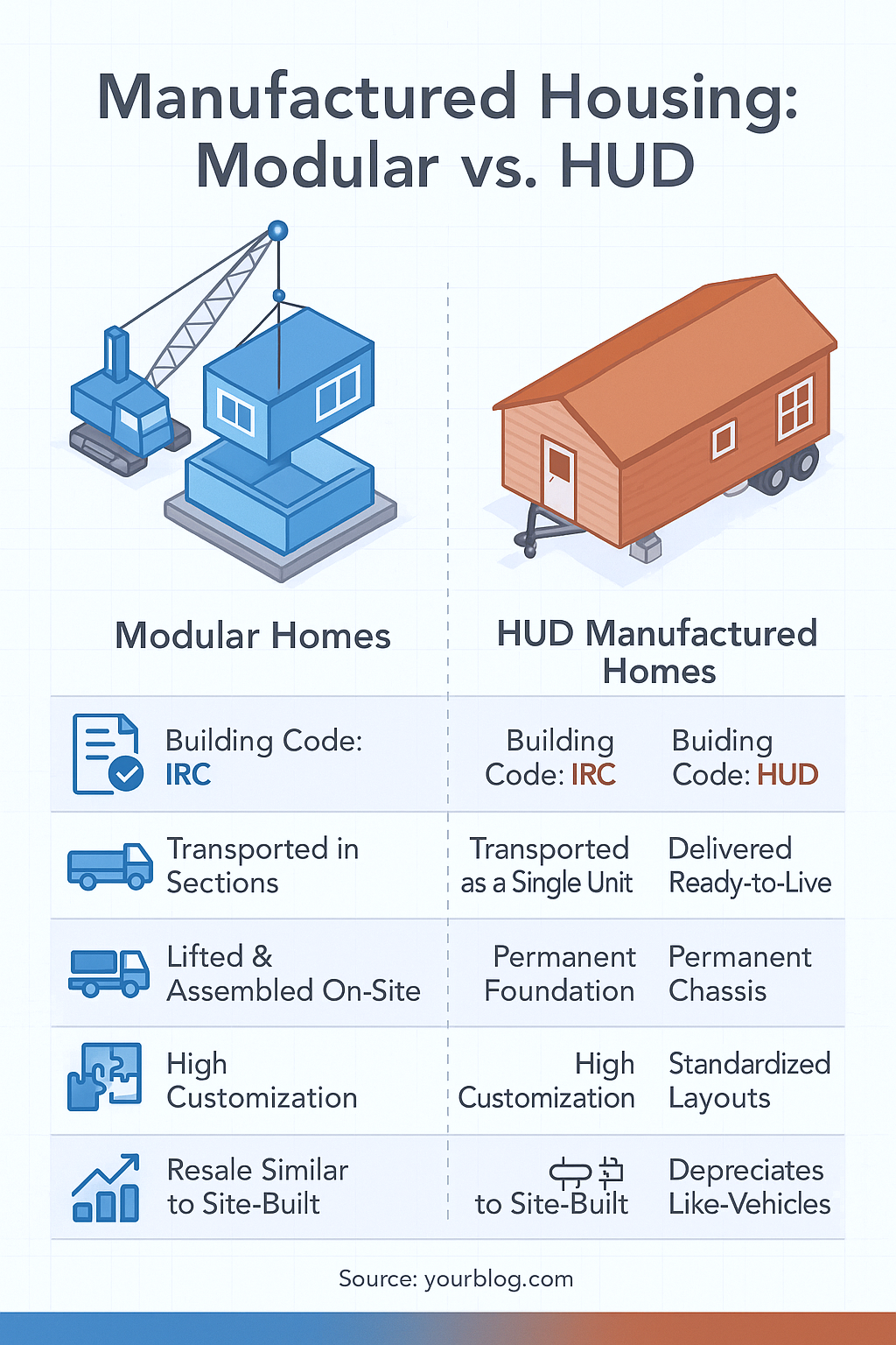 Manufactured Modular Home vs. Manufactured HUD Home: Know the Difference