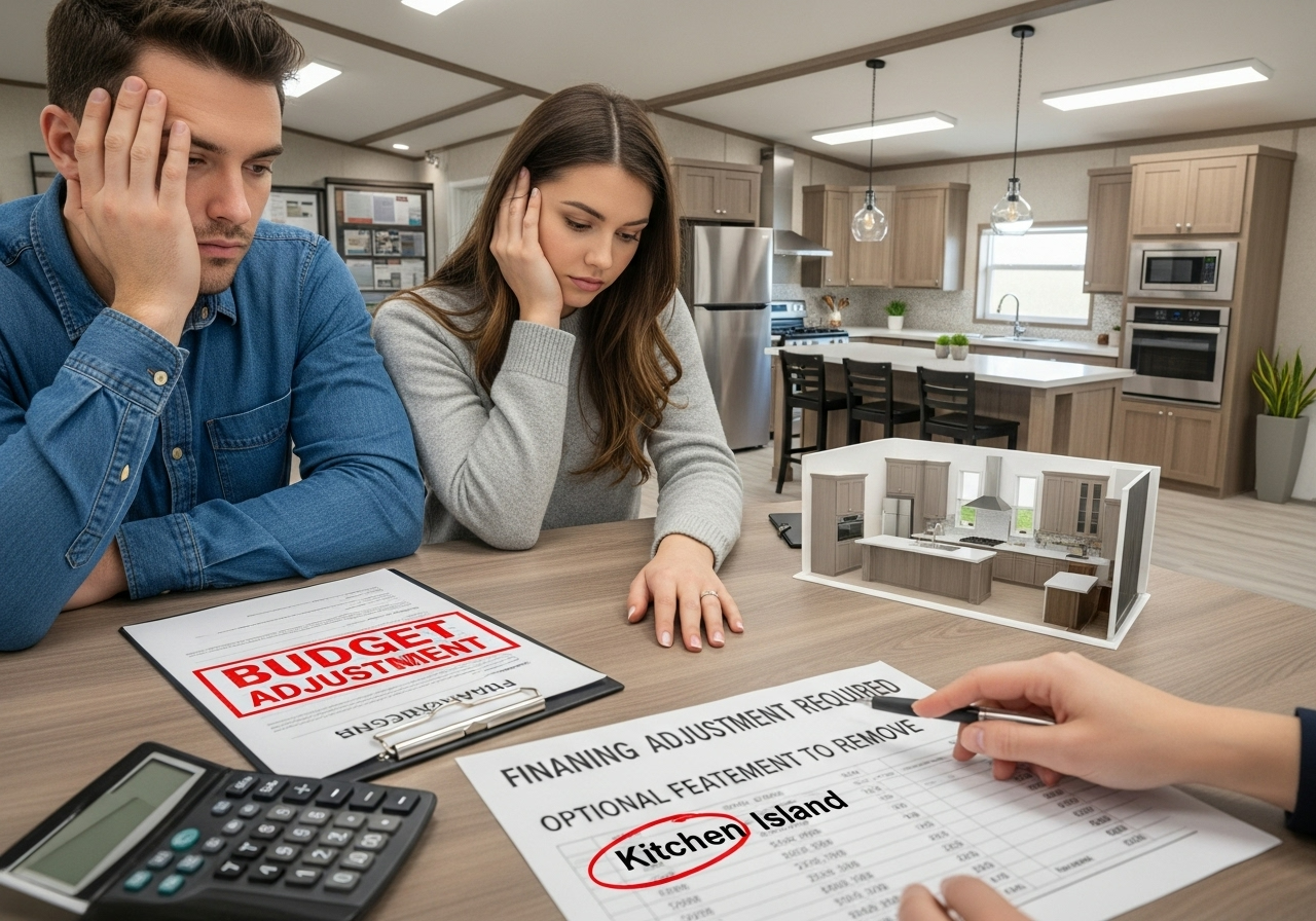 “I loved that kitchen island…until financing said ‘No.'” When Your Manufactured Home Must-Have Gets Cut – How to Avoid It & Plan for Success.